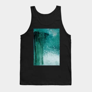 Teal abstract Tank Top